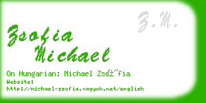 zsofia michael business card